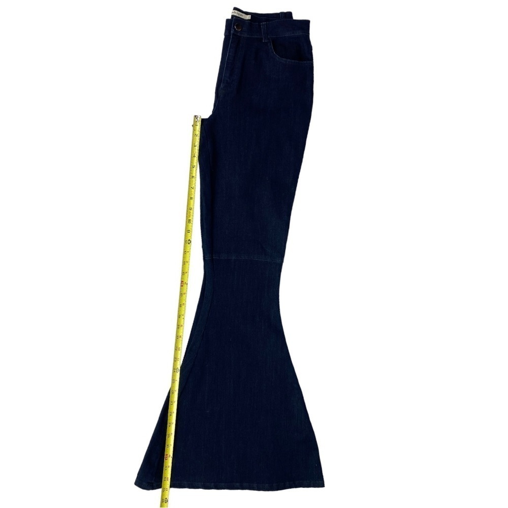 Haute Hippie Fit & Flare Bell Bottom Jeans in Dark Denim Wash - NEW - Picture 12 of 16